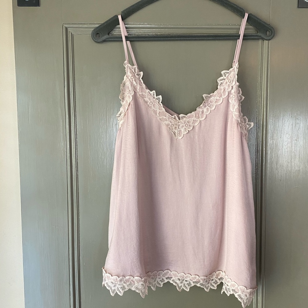 Pink top with lace detail